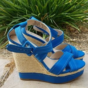 Cute blue wedges